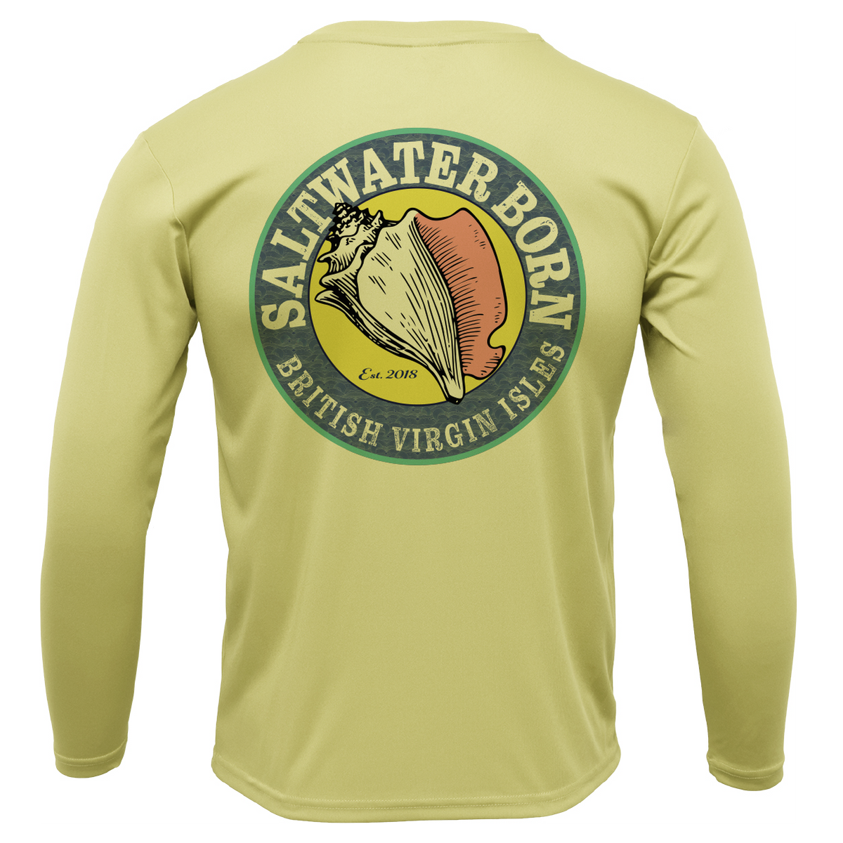 British Virgin Islands Flag Men's Long Sleeve UPF 50+ Dry-Fit Shirt