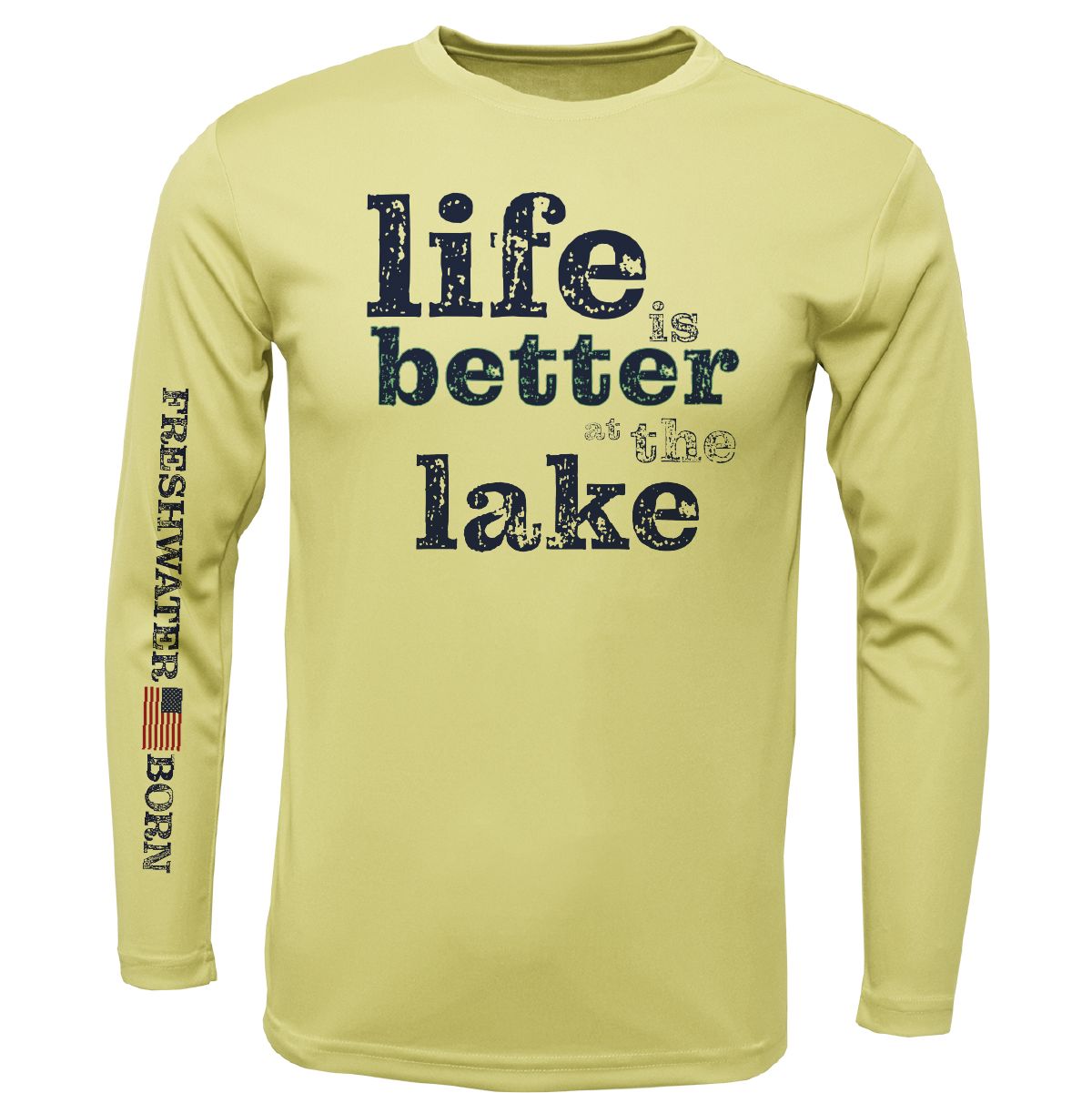 Florida "Life is Better at the Lake" Men's Long Sleeve UPF 50+ Dry-Fit Shirt