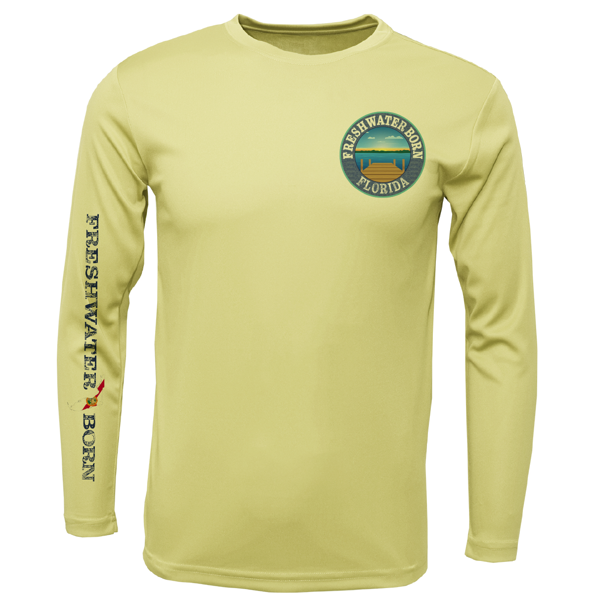Florida Freshwater Born Pike Boy's Long Sleeve UPF 50+ Dry-Fit Shirt