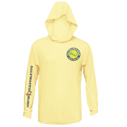 Cape Cod, MA Jaws Boy's Long Sleeve UPF 50+ Dry-Fit Hoodie