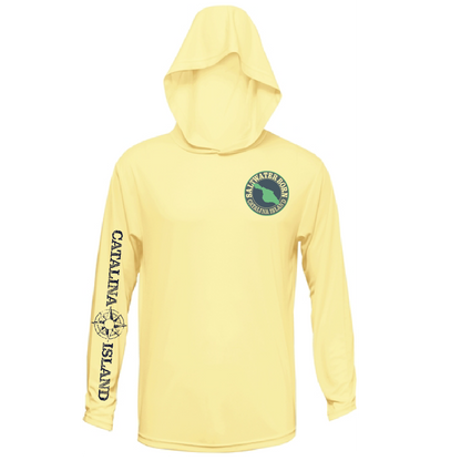 Avalon, CA Turtle Men's Long Sleeve UPF 50+ Dry-Fit Hoodie