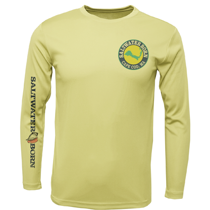 Cape Cod, MA Jaws Men's Long Sleeve UPF 50+ Dry-Fit Shirt