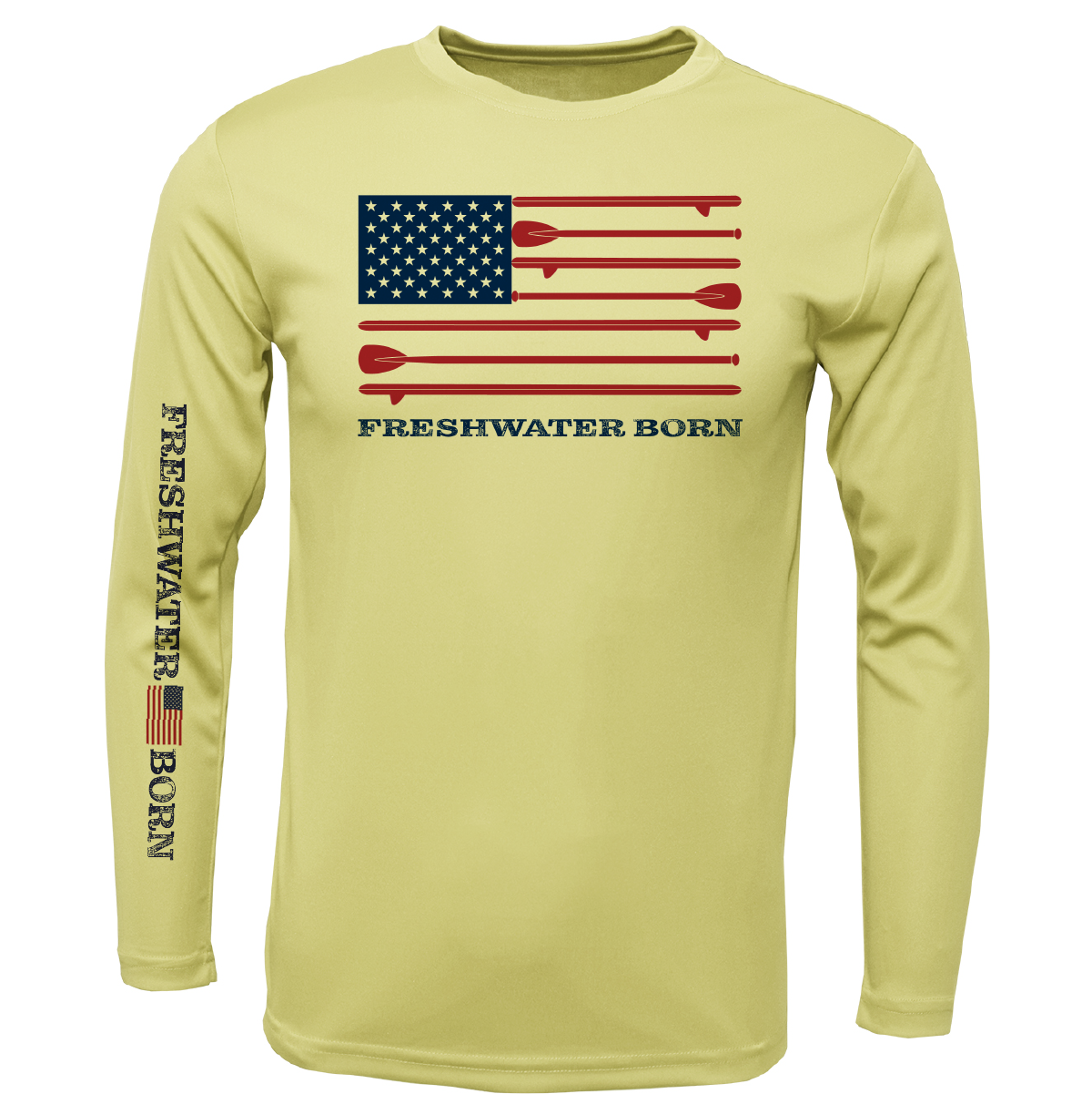 Florida Freshwater Born SUP Flag Girl's Long Sleeve UPF 50+ Dry-Fit Shirt
