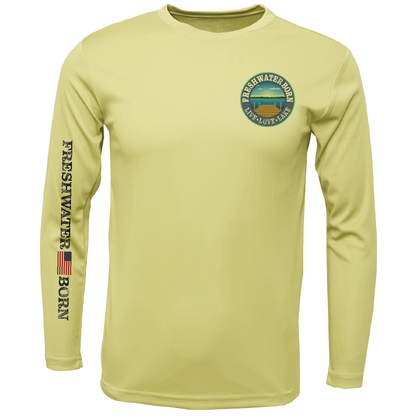 Freshwater Born- Fish, Hunt, Explore, Unwind Boy's UPF 50+ Dry-Fit Shirt
