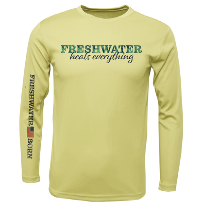 Florida "Freshwater Heals Everything" Girl's Long Sleeve UPF 50+ Dry-Fit Shirt