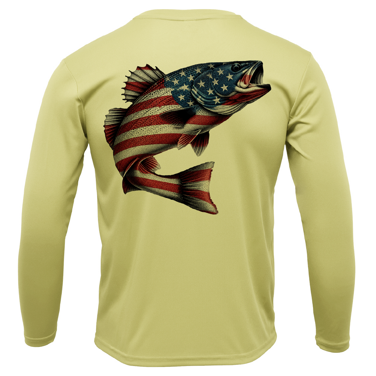 Chesapeake Bay USA Rockfish Men's Long Sleeve UPF 50+ Dry-Fit Shirt