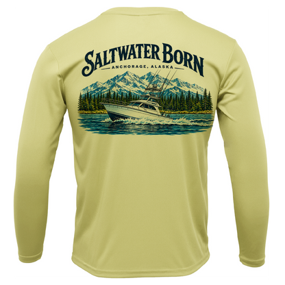 Anchorage, AK Angler Men's Long Sleeve UPF 50+ Dry-Fit Shirt