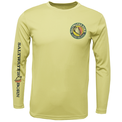 Long Island, NY Geography Men's Long Sleeve UPF 50+ Dry-Fit Shirt