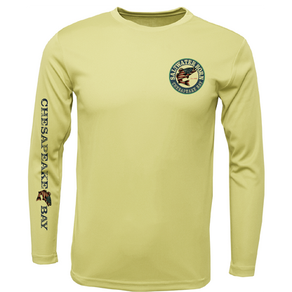 Chesapeake Bay USA Rockfish Men's Long Sleeve UPF 50+ Dry-Fit Shirt