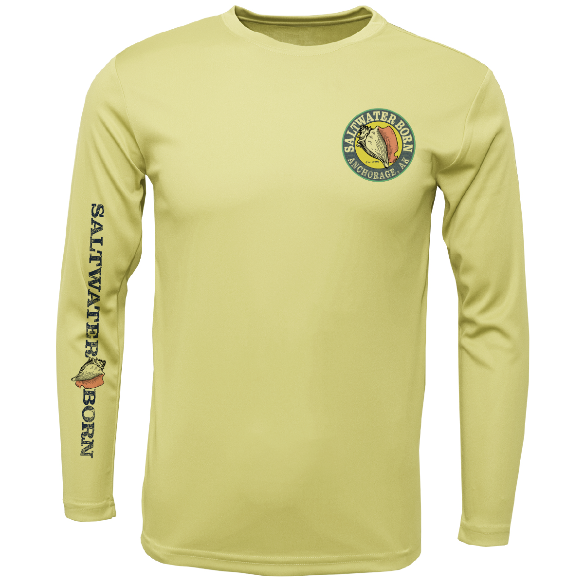 Anchorage, AK Angler Men's Long Sleeve UPF 50+ Dry-Fit Shirt
