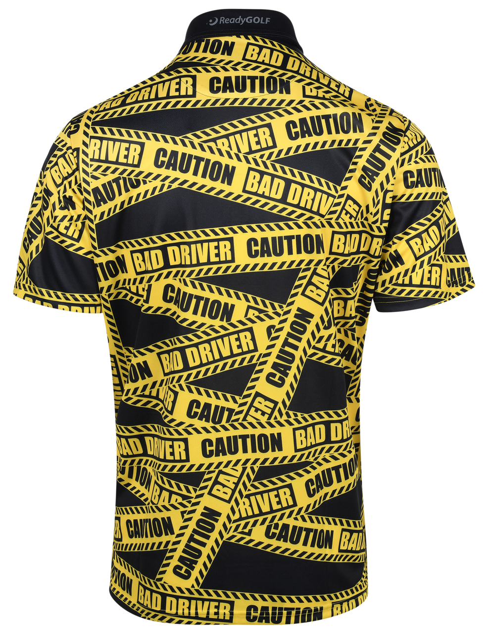 Caution Bad Driver Mens Golf Polo Shirt