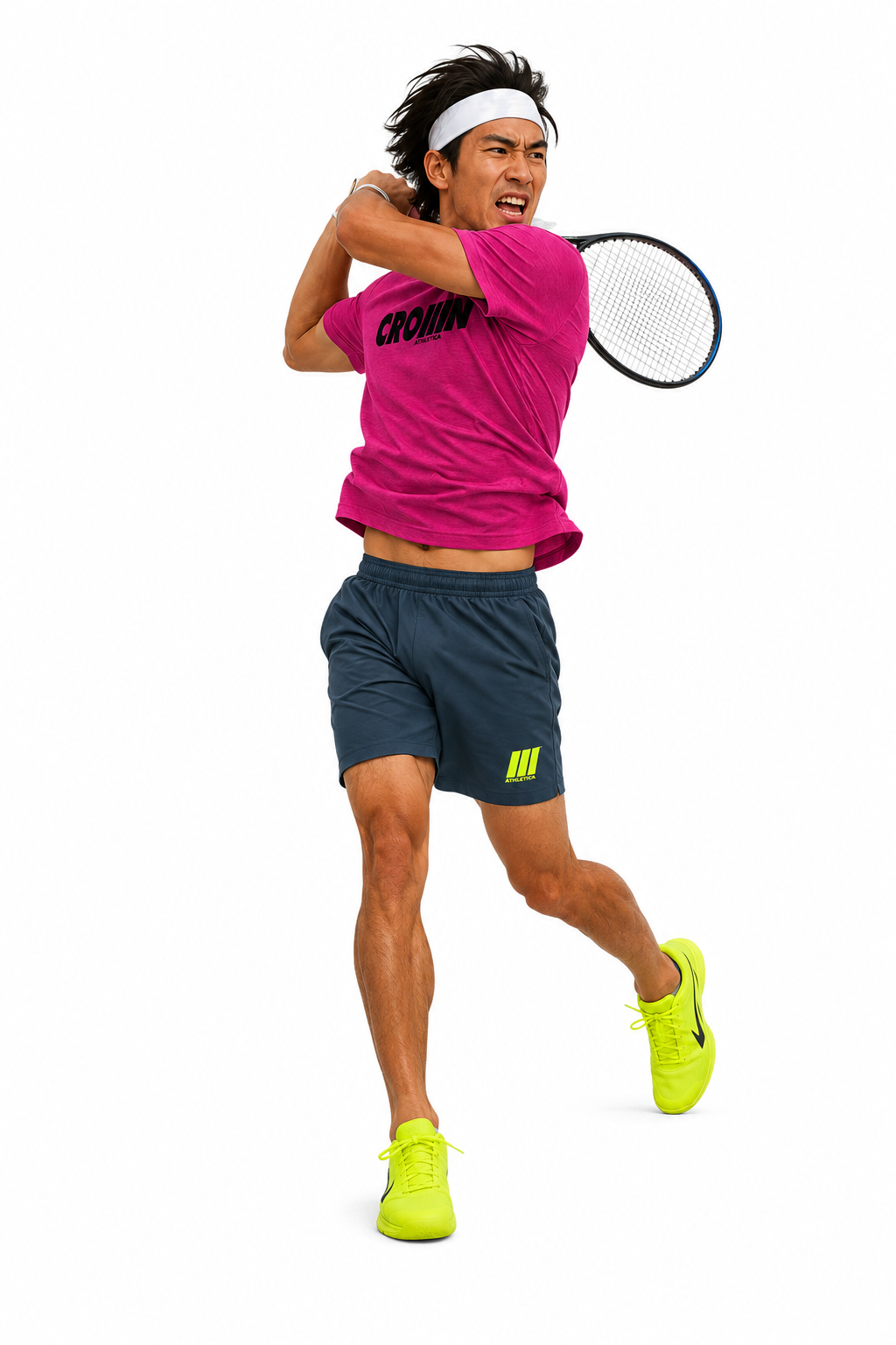CROWN ATHLETICA /// Cross-chest Logo Shirt (PINK)