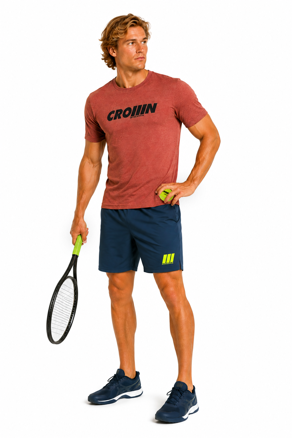 CROWN ATHLETICA /// Cross-chest Logo Shirt (CLAY)
