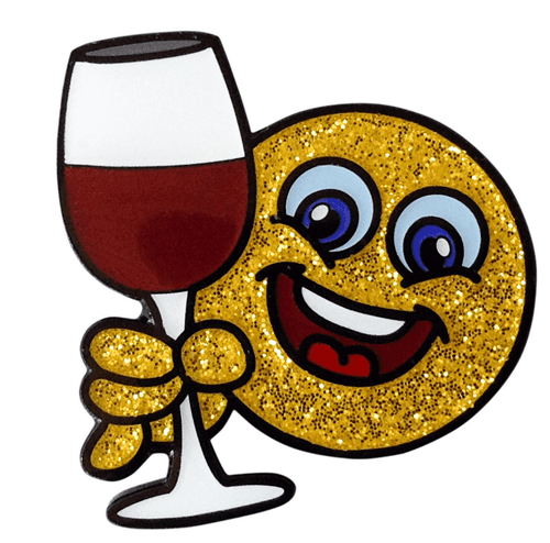 Emoji Cheers Smiley Face Glitter Ball Marker & Hat Clip by ReadyGOLF