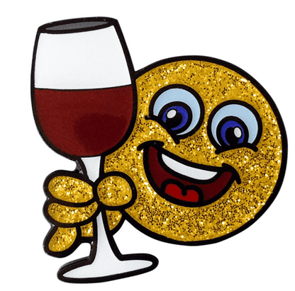 Emoji Cheers Smiley Face Glitter Ball Marker & Hat Clip by ReadyGOLF