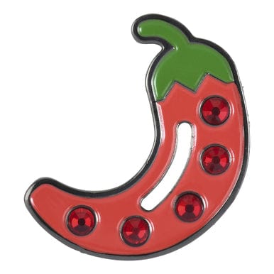 Chili Pepper Ball Marker & Hat Clip with Crystals by ReadyGOLF