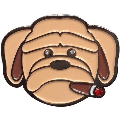 Cigar Smoking Dog Crystal Ball Marker & Hat Clip by ReadyGOLF
