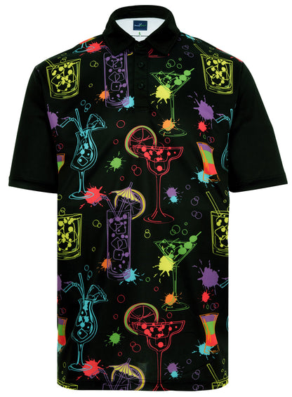 Cocktail Splash Mens Golf Polo Shirt by ReadyGOLF