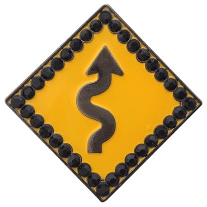 Caution Curves Ahead Crystal Ball Marker & Hat Clip by ReadyGOLF