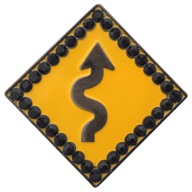 Caution Curves Ahead Crystal Ball Marker & Hat Clip by ReadyGOLF