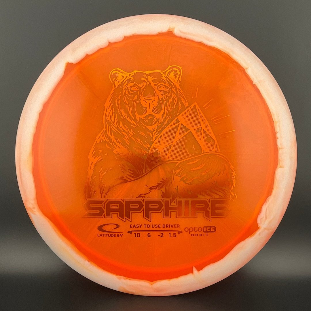 Gold Orbit Sapphire - Inverted Stamp