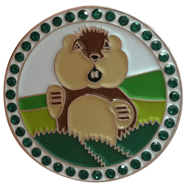 Dancing Gopher Crystal Golf Ball Marker & Hat Clip by ReadyGOLF