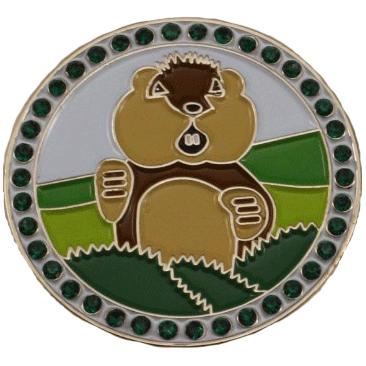 Dancing Gopher Crystal Golf Ball Marker & Hat Clip by ReadyGOLF