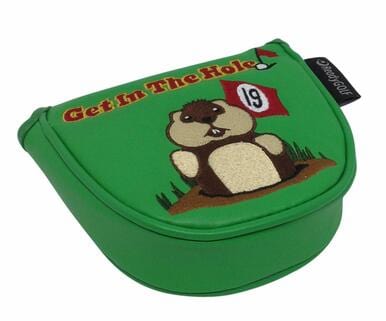 Dancing Gopher Green Embroidered Mallet Putter Cover by ReadyGOLF
