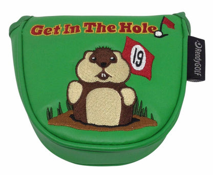 Dancing Gopher Green Embroidered Mallet Putter Cover by ReadyGOLF