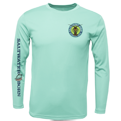 Florida Keys Realistic Lobster Men's Long Sleeve UPF 50+ Dry-Fit Shirt