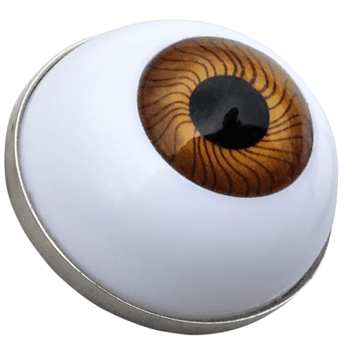 Brown Eye Ball Marker & Hat Clip by ReadyGOLF
