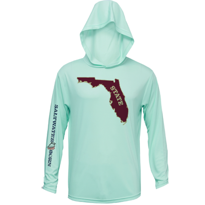 Garnet and Gold Long Sleeve UPF 50+ Dry-Fit Hoodie