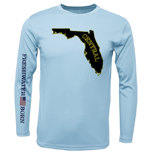 UCF Black and Gold Freshwater Born Men's Long Sleeve UPF 50+ Dry-Fit Shirt