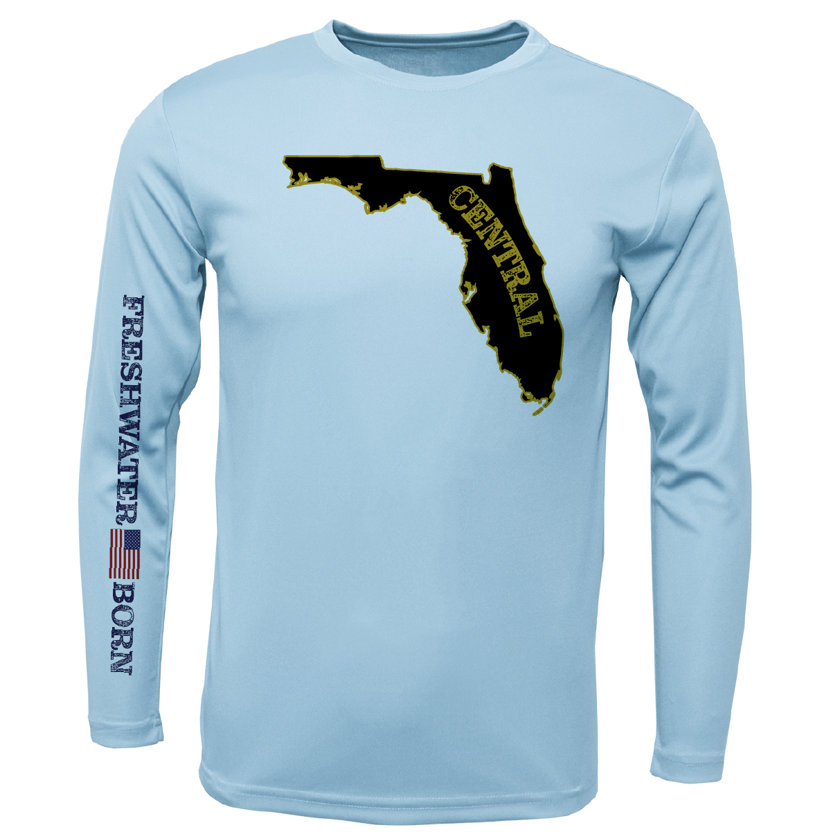 UCF Black and Gold Freshwater Born Boy's Long Sleeve UPF 50+ Dry-Fit Shirt