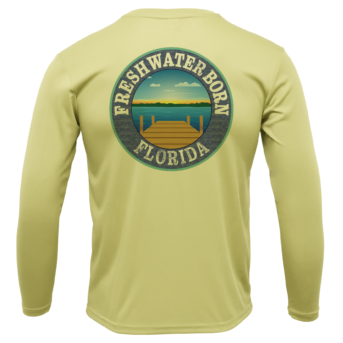 UCF Black and Gold Freshwater Born Men's Long Sleeve UPF 50+ Dry-Fit Shirt