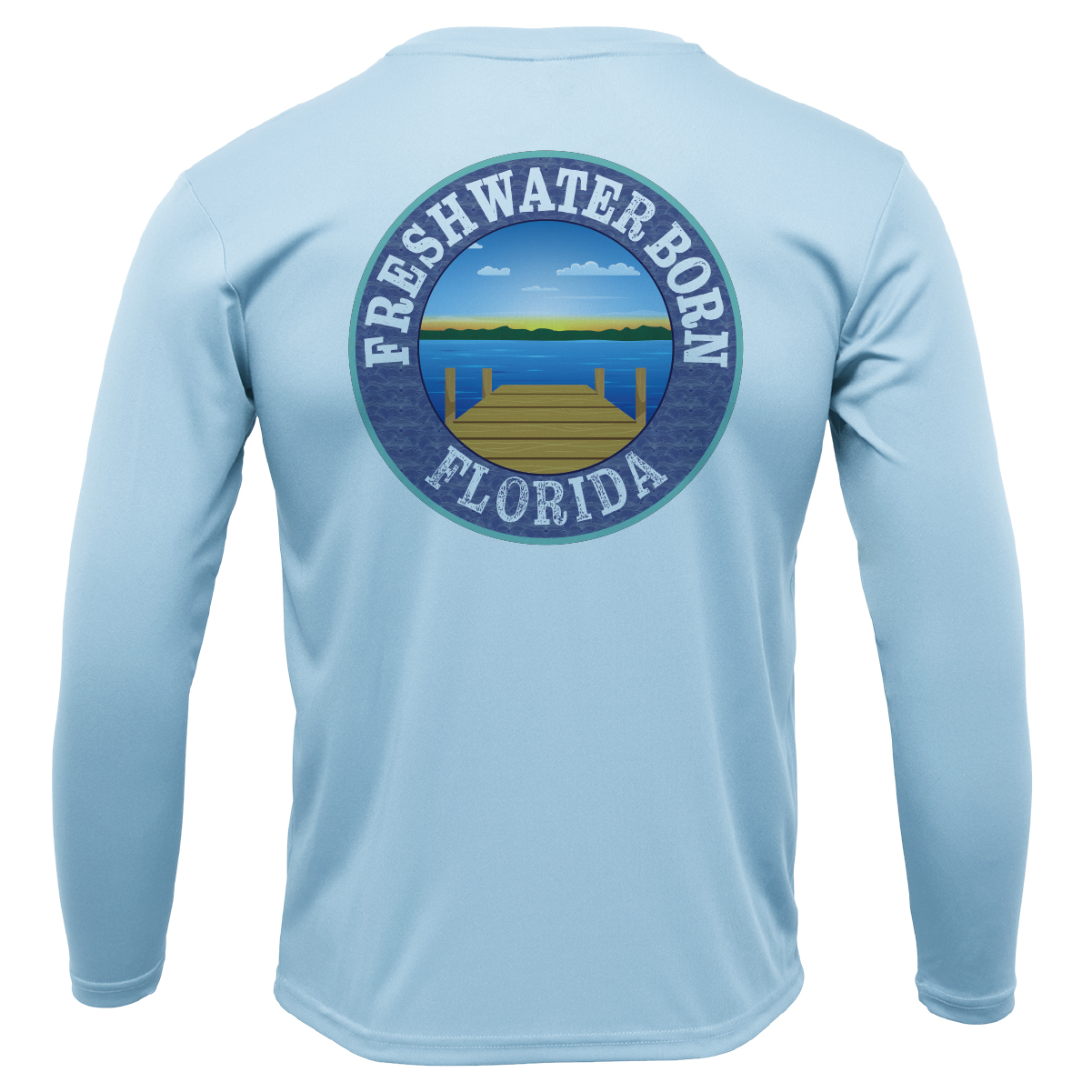 Florida USA Freshwater Born Men's Long Sleeve UPF 50+ Dry-Fit Shirt