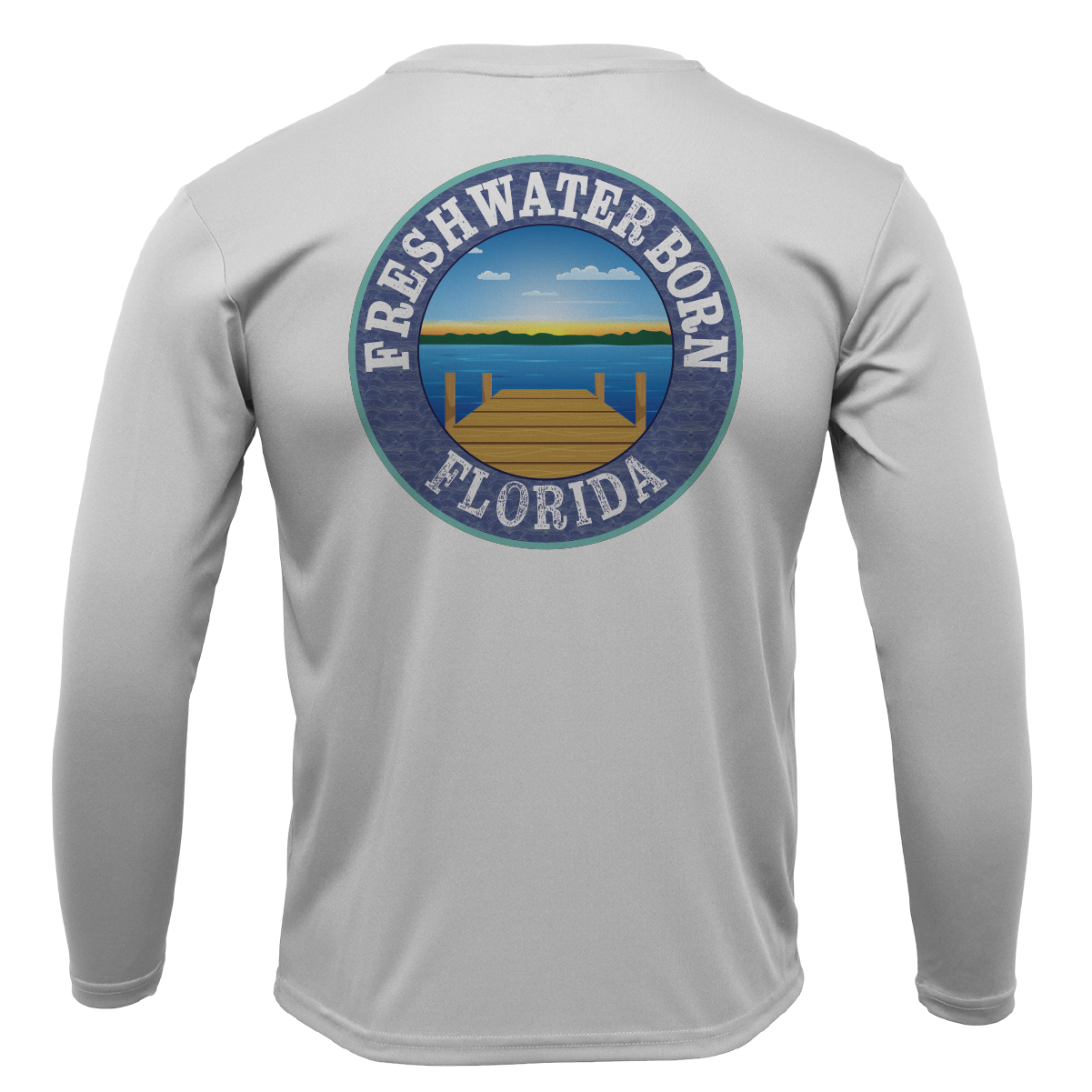 USF Green and Gold Freshwater Born Men's Long Sleeve UPF50+ Dry-Fit Shirt