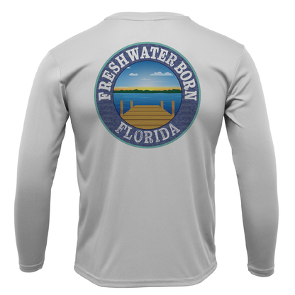 Florida Flag Freshwater Born Girl's Long Sleeve UPF 50+ Dry-Fit Shirt