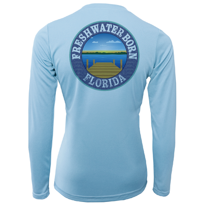 USF Green and Gold Freshwater Born Women's Long Sleeve UPF 50+ Dry-Fit Shirt
