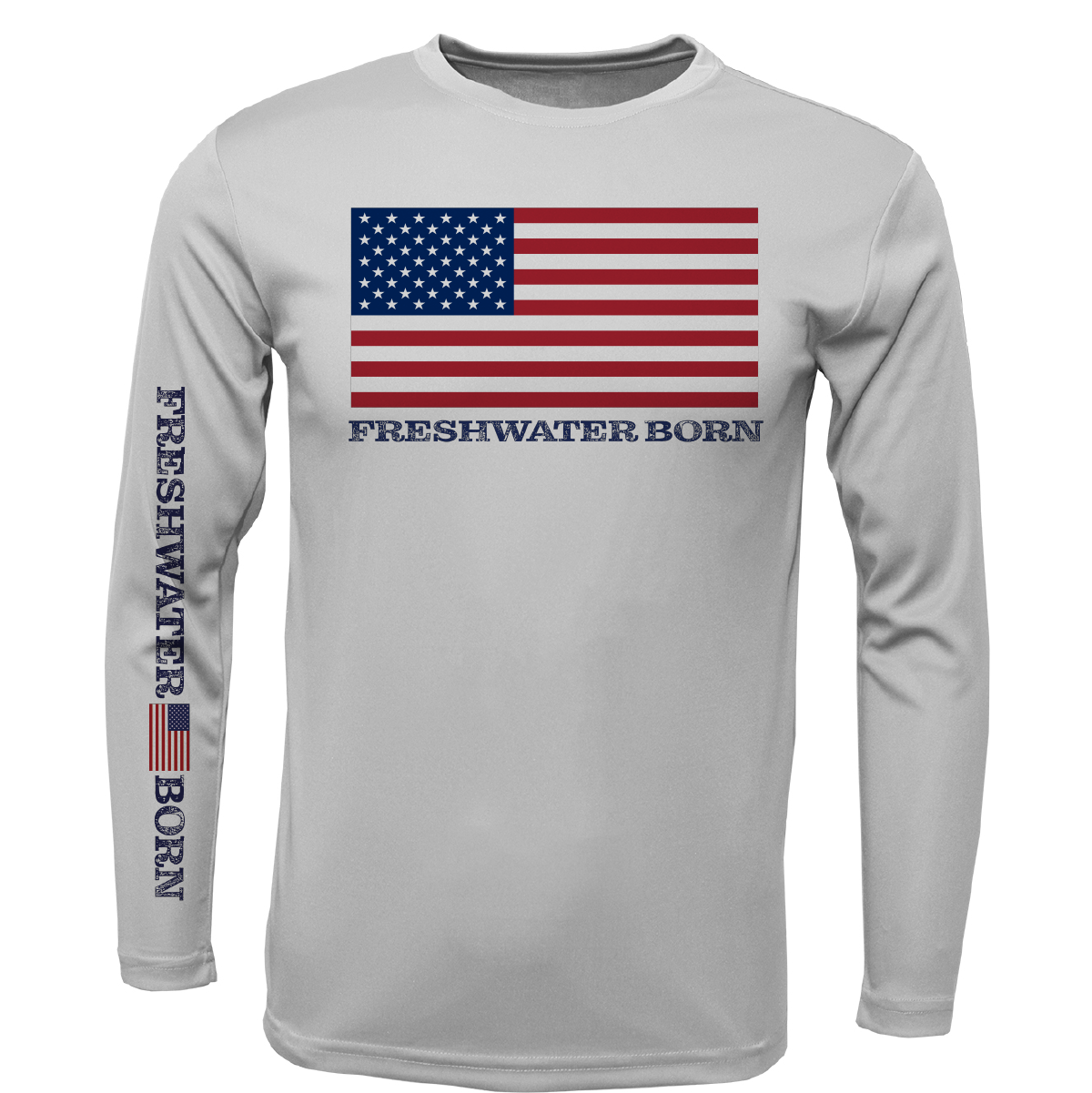 Michigan USA Freshwater Born Men's Long Sleeve UPF 50+ Dry-Fit Shirt