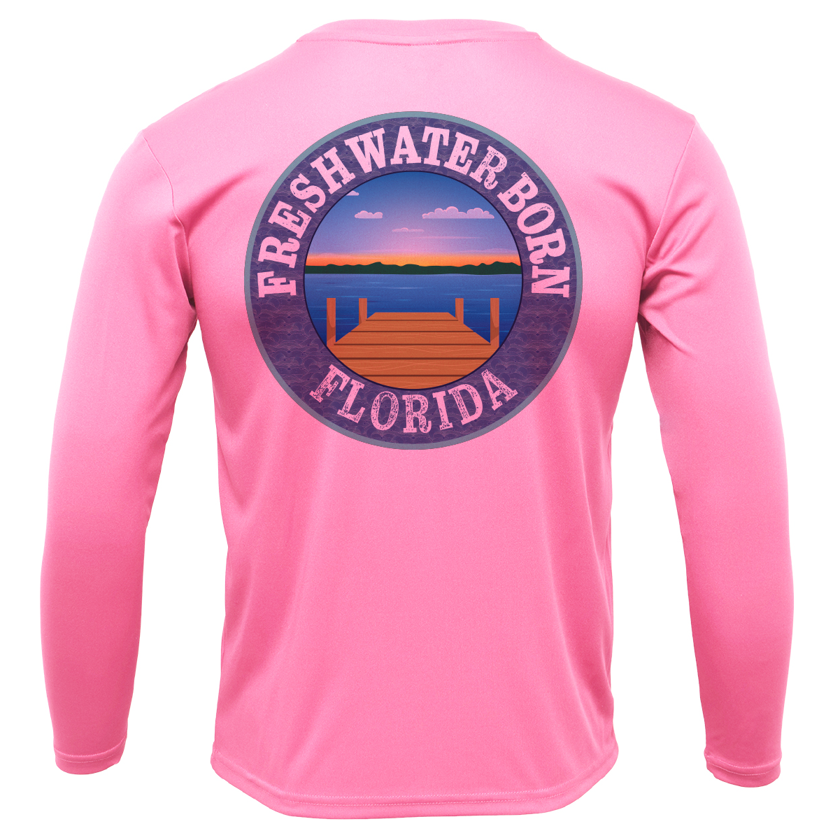 USF Green and Gold Freshwater Born Girl's Long Sleeve UPF 50+ Dry-Fit Shirt