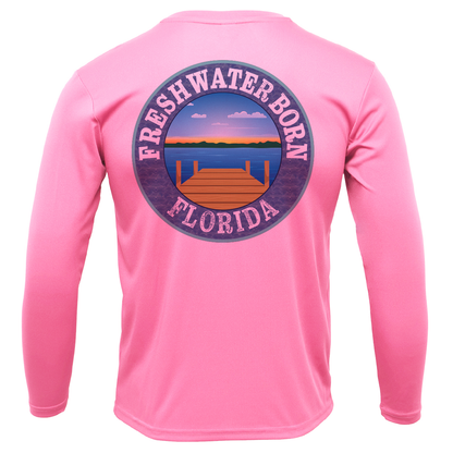 Florida Freshwater Born Linear Logo Girl's Long Sleeve UPF 50+ Dry-Fit Shirt