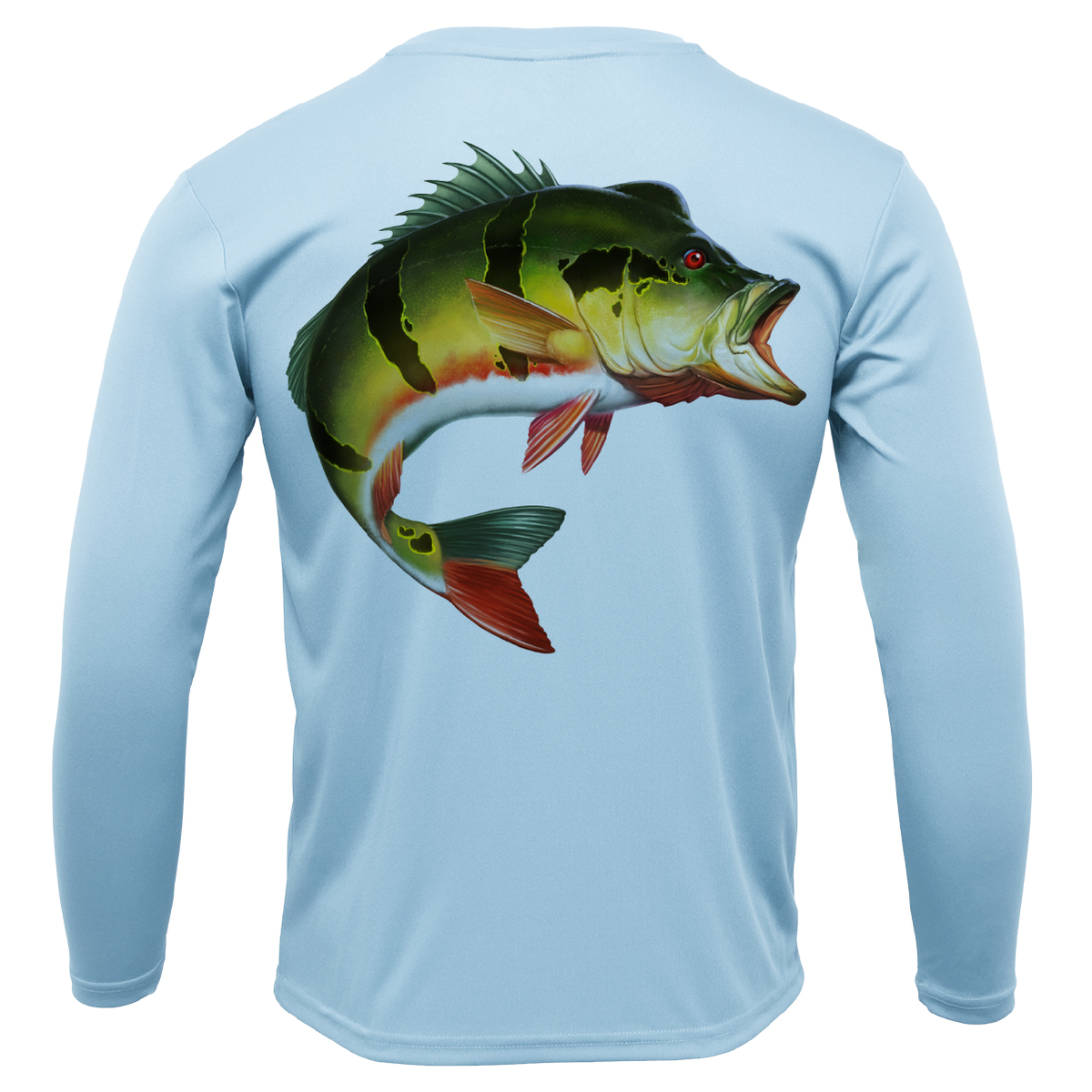 Florida Freshwater Born Peacock Bass Men's Long Sleeve UPF 50+ Dry-Fit Shirt