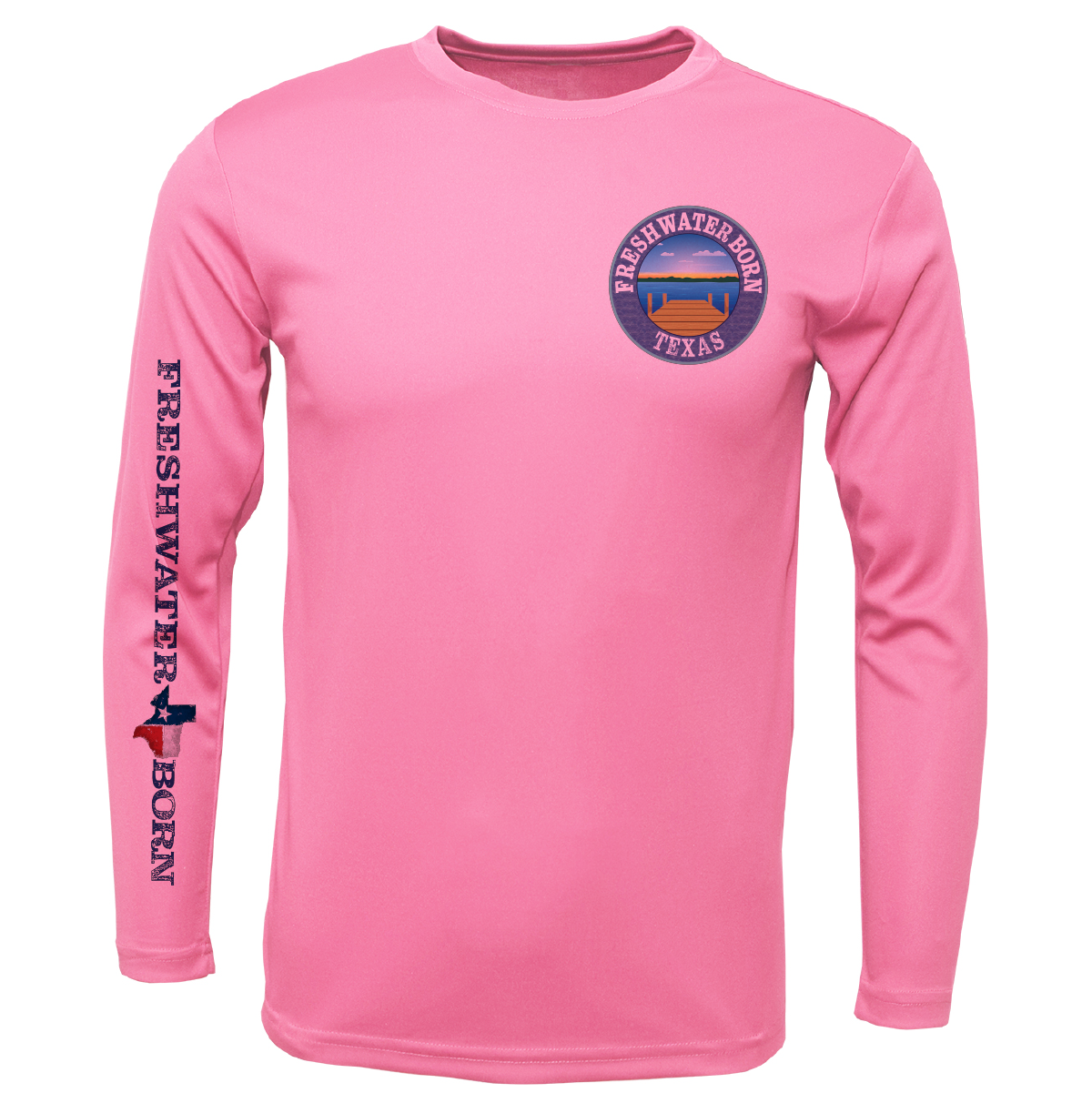 State of Texas Freshwater Born Girl's Long Sleeve UPF 50+ Dry-Fit Shirt