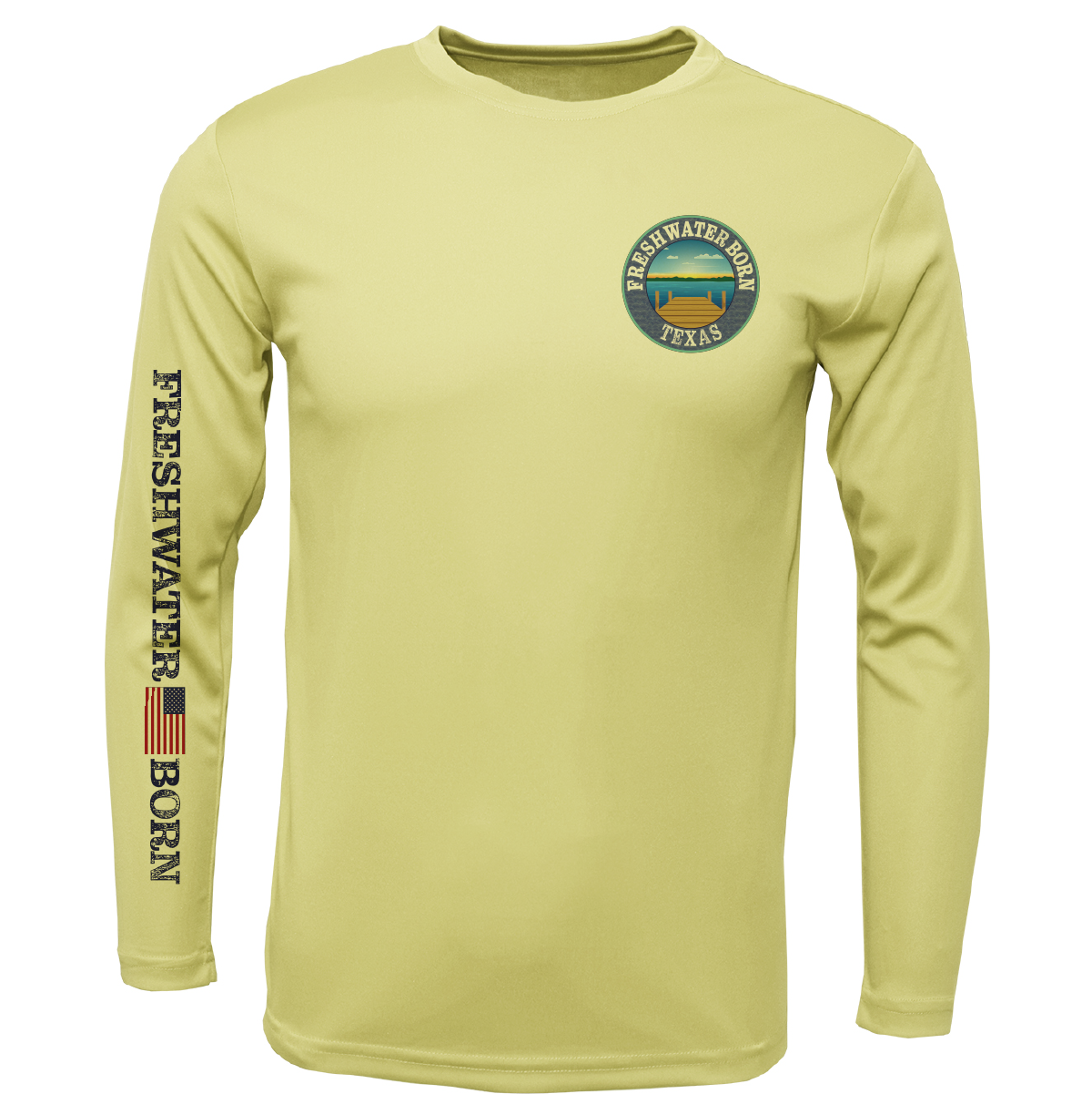 Texas Freshwater Born Kraken Boy's Long Sleeve UPF 50+ Dry-Fit Shirt