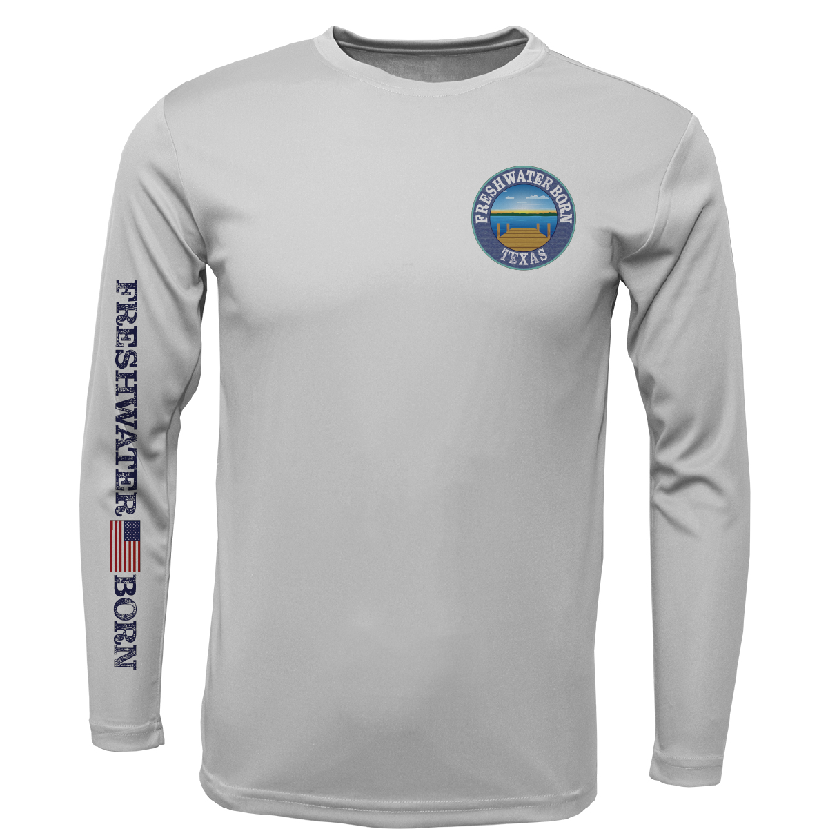 Texas Freshwater Born Kraken Boy's Long Sleeve UPF 50+ Dry-Fit Shirt