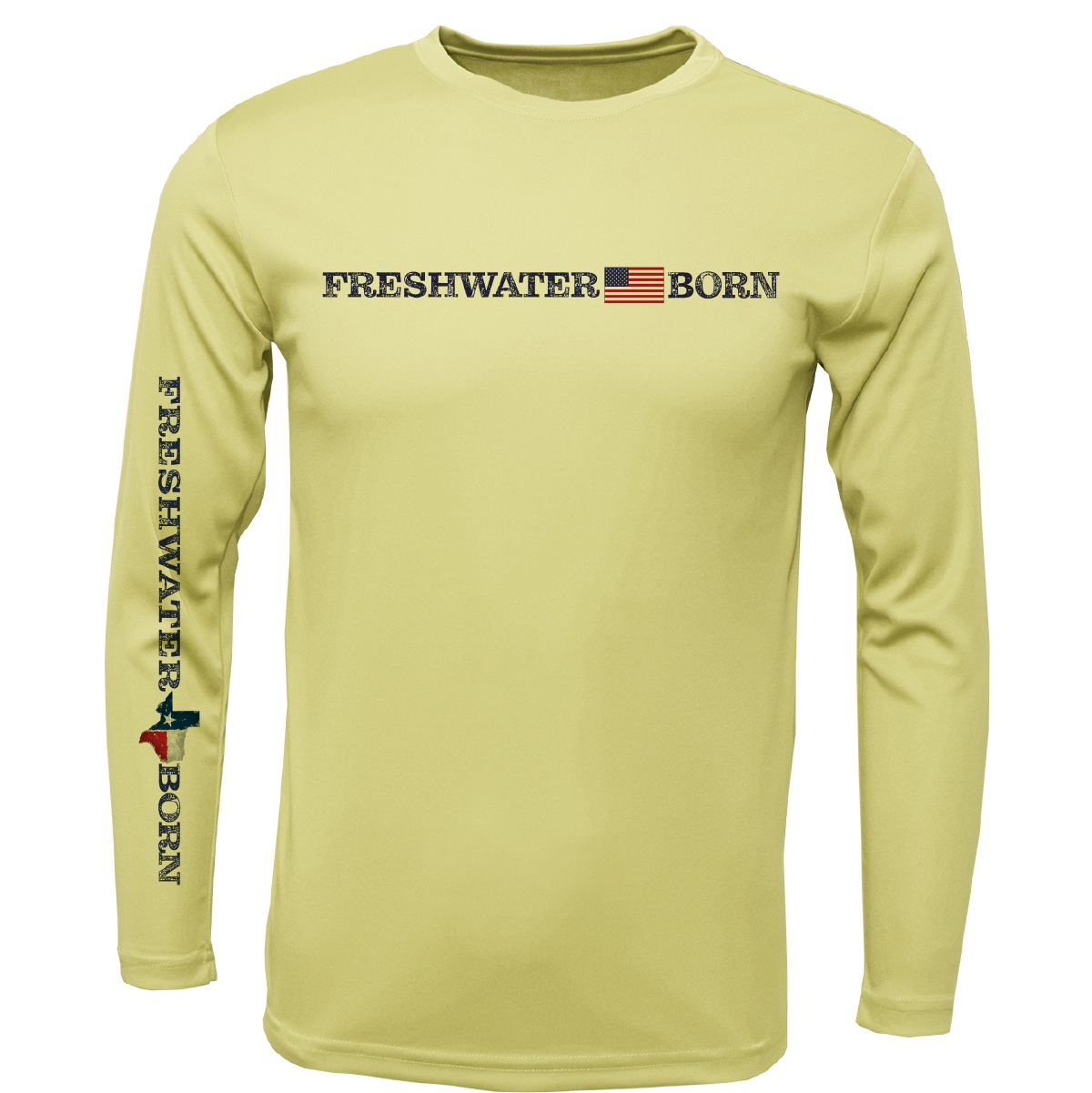 Texas Freshwater Born Linear Logo Girl's Long Sleeve UPF 50+ Dry-Fit Shirt