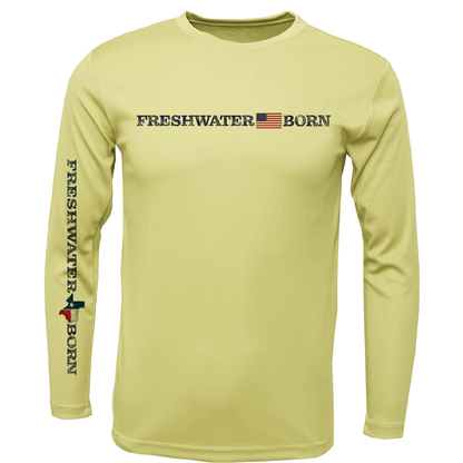 Texas Freshwater Born Linear Logo Boy's Long Sleeve UPF 50+ Dry-Fit Shirt