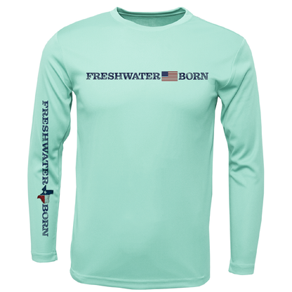 Texas Freshwater Born Linear Logo Girl's Long Sleeve UPF 50+ Dry-Fit Shirt