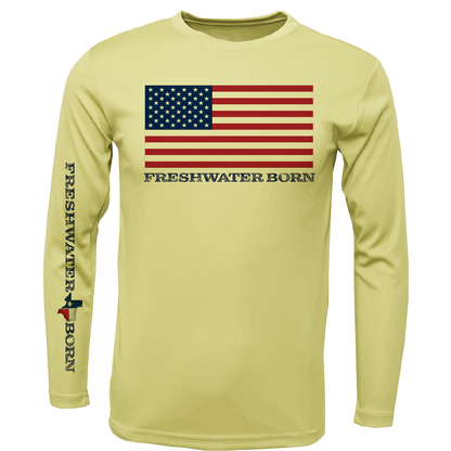 Texas USA Freshwater Born Girl's Long Sleeve UPF 50+ Dry-Fit Shirt